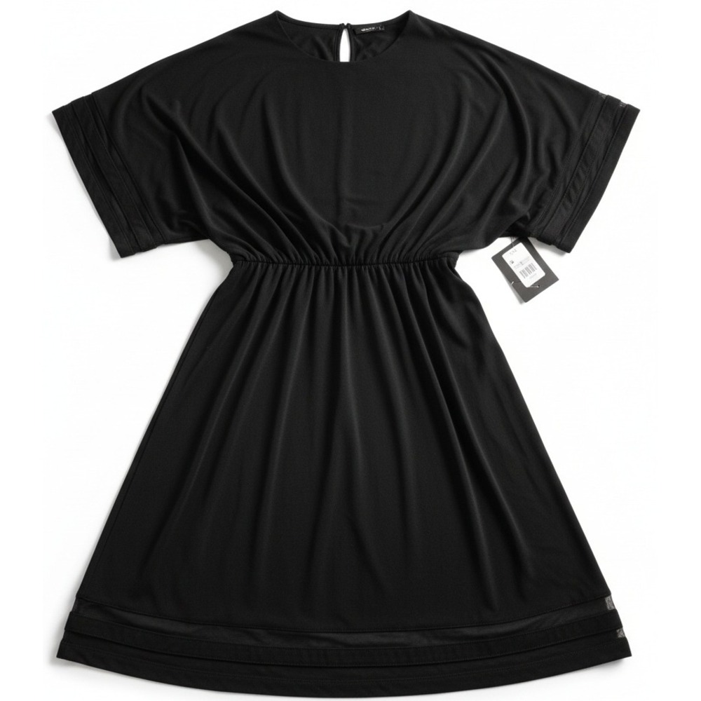 NWT JH Jessica Howard Black Kimono Sleeve Cocktail Blouson-Style Dress Sz 6